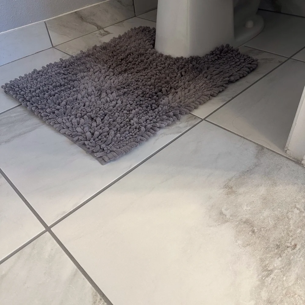 Plush Charcoal gray Bath Mat Set